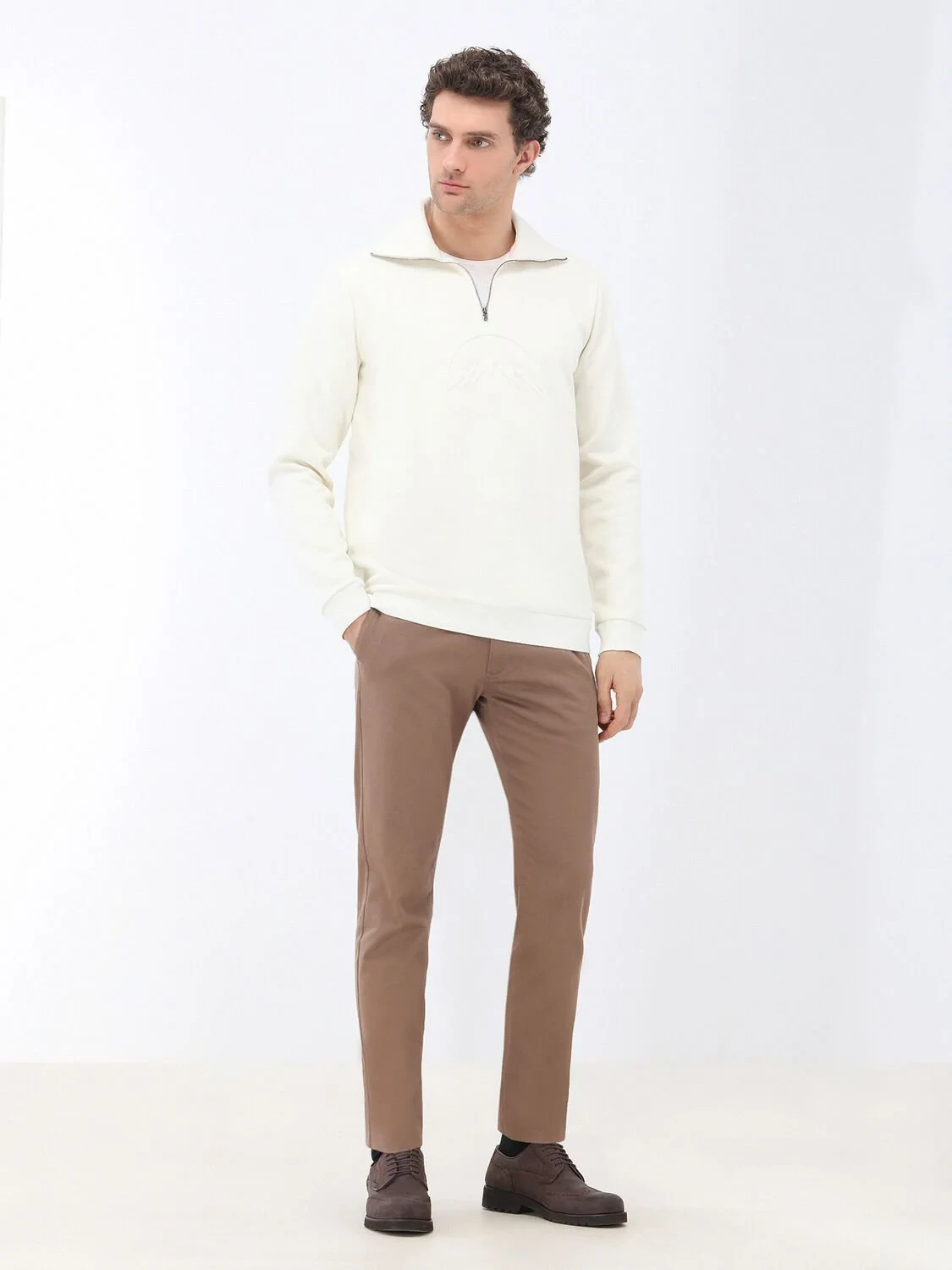 Ecru Turtleneck Sweatshirt - 2