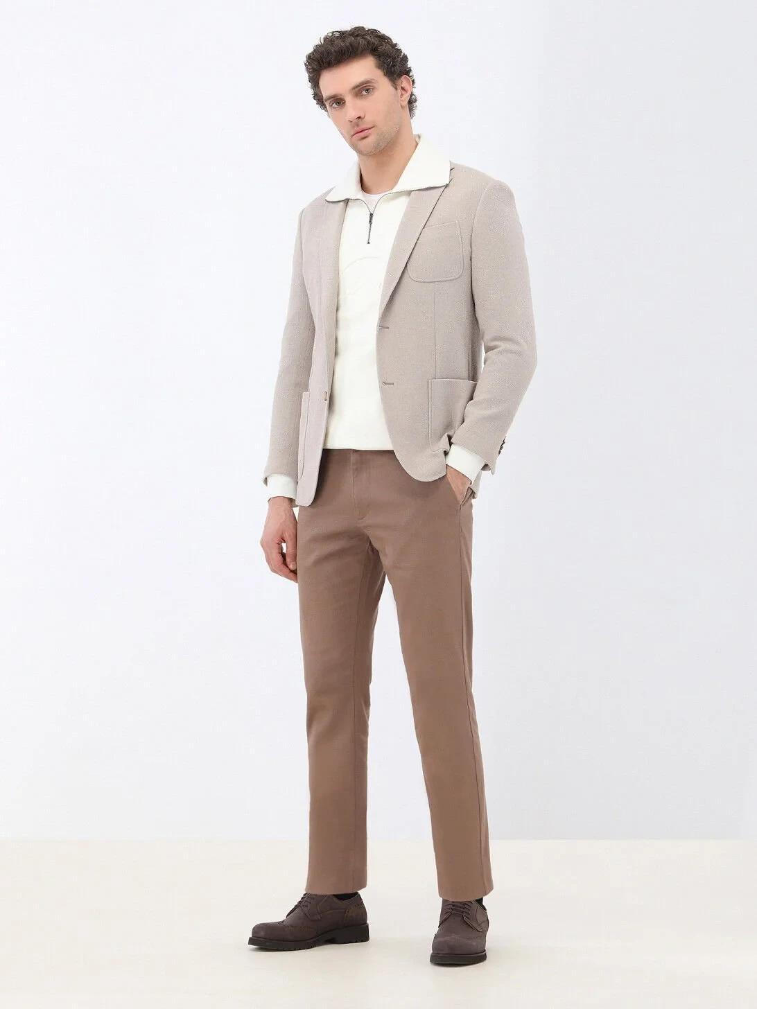 Ecru Turtleneck Sweatshirt - 3