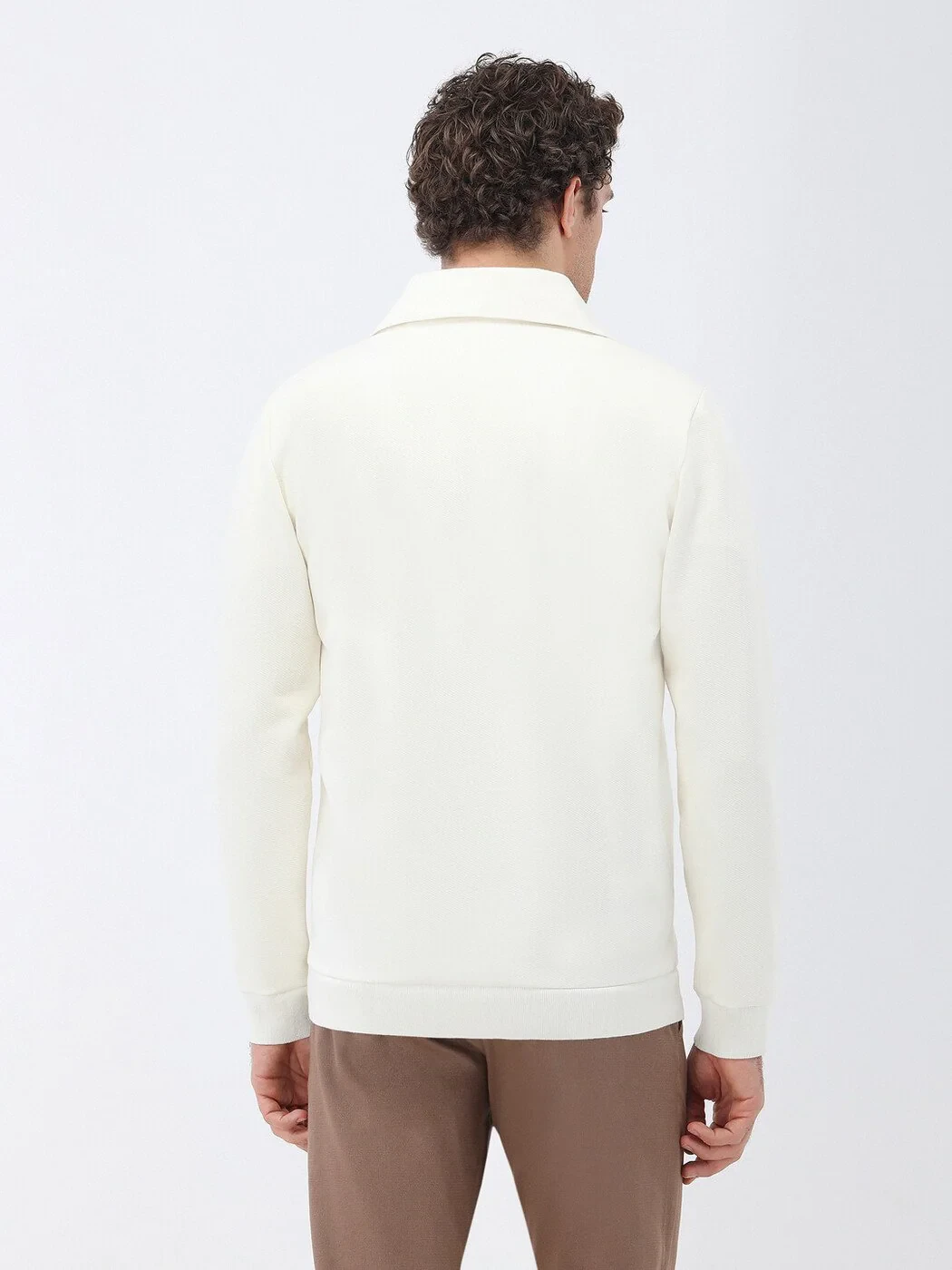 Ecru Turtleneck Sweatshirt - 5