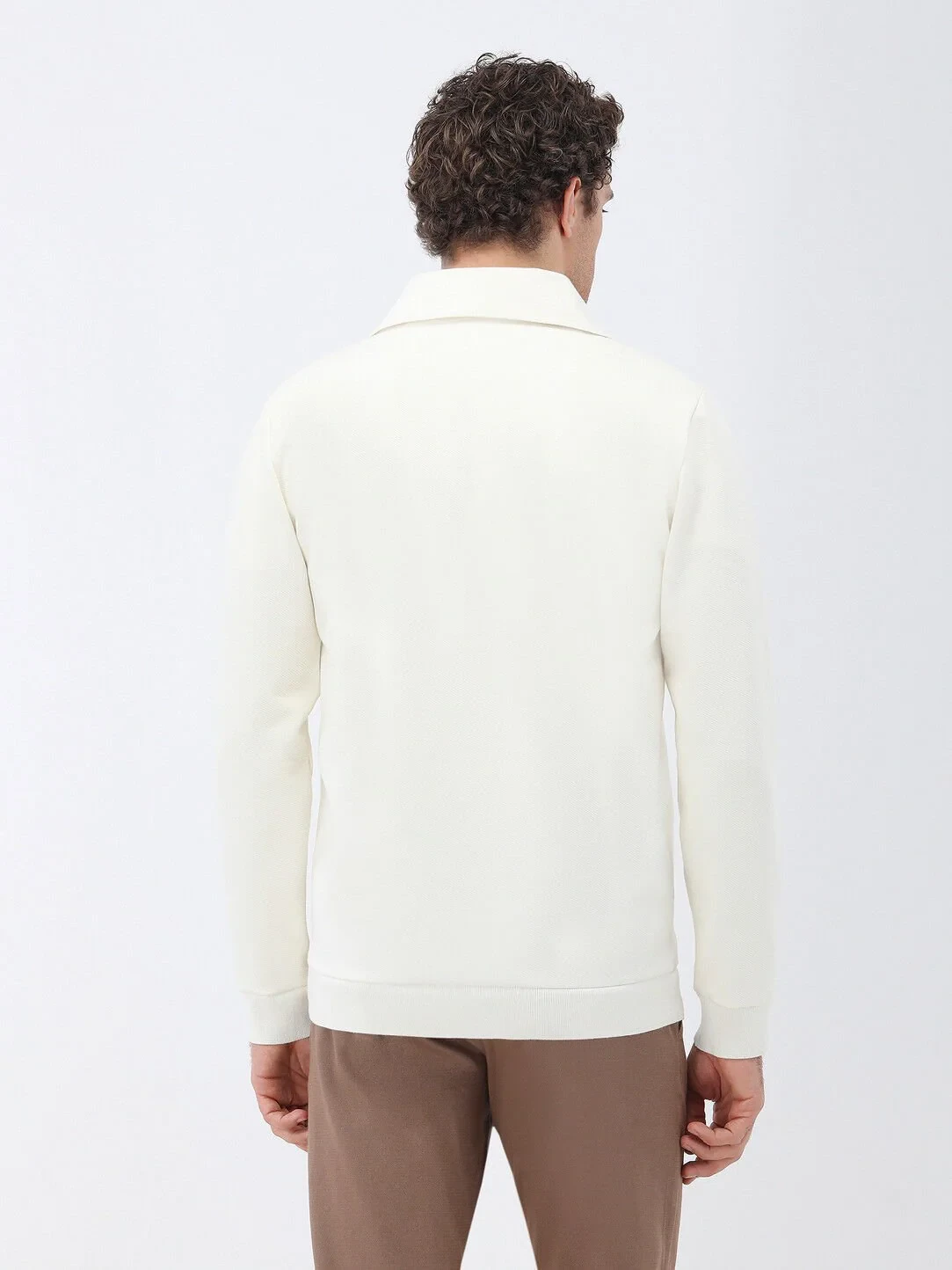 Ecru Turtleneck Sweatshirt - 5