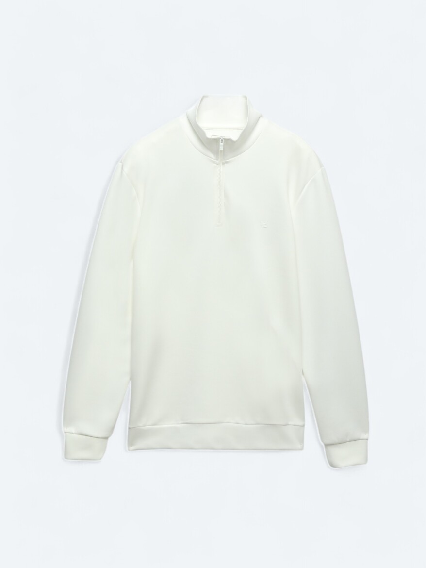 Ecru Turtleneck Sweatshirt - 7