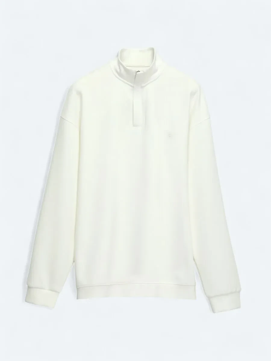 Ecru Turtleneck Sweatshirt - 6