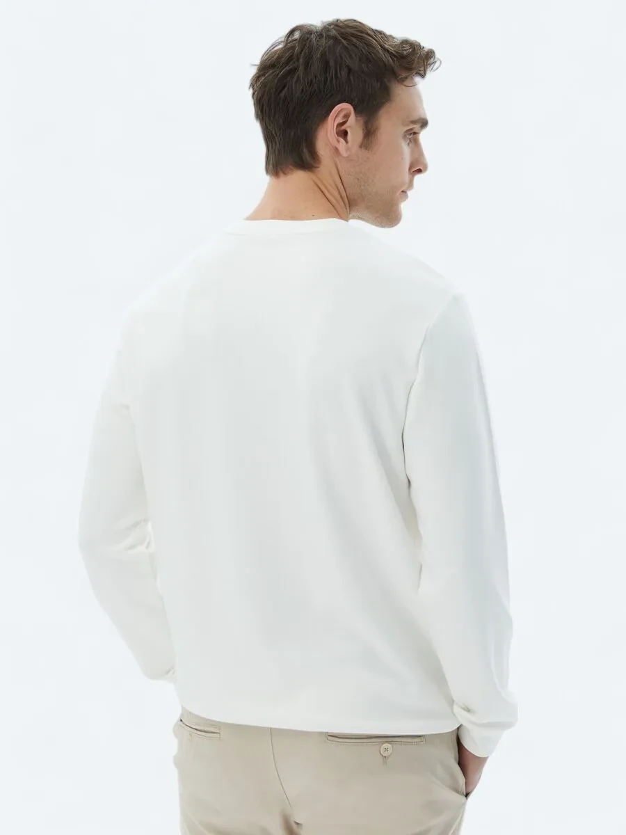 Ekru Bisiklet Yaka Sweatshırt - 5