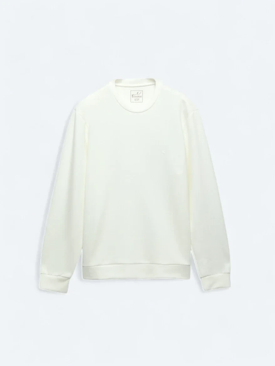 Ekru Bisiklet Yaka Sweatshırt - 6