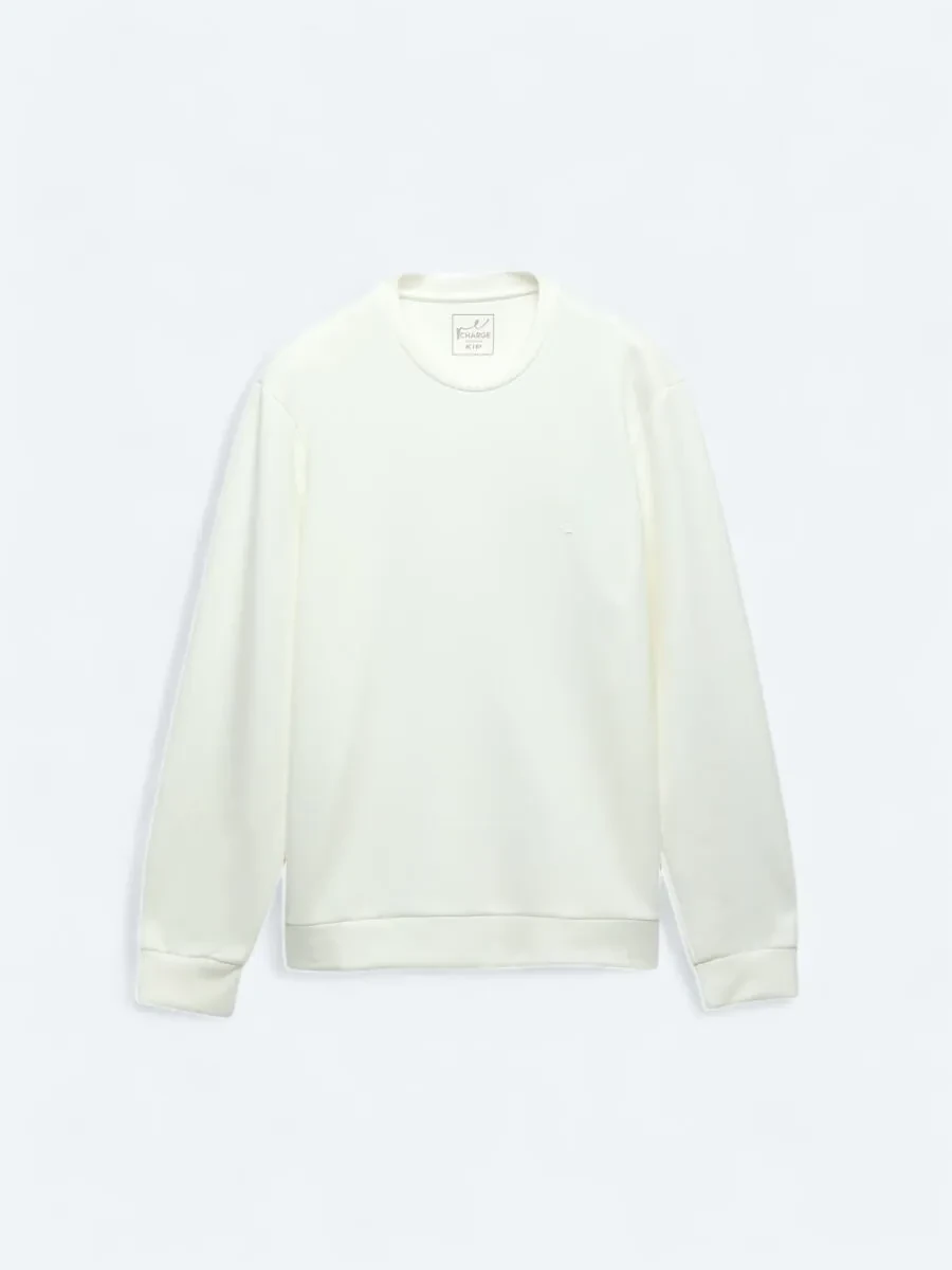 Ekru Bisiklet Yaka Sweatshırt - 6
