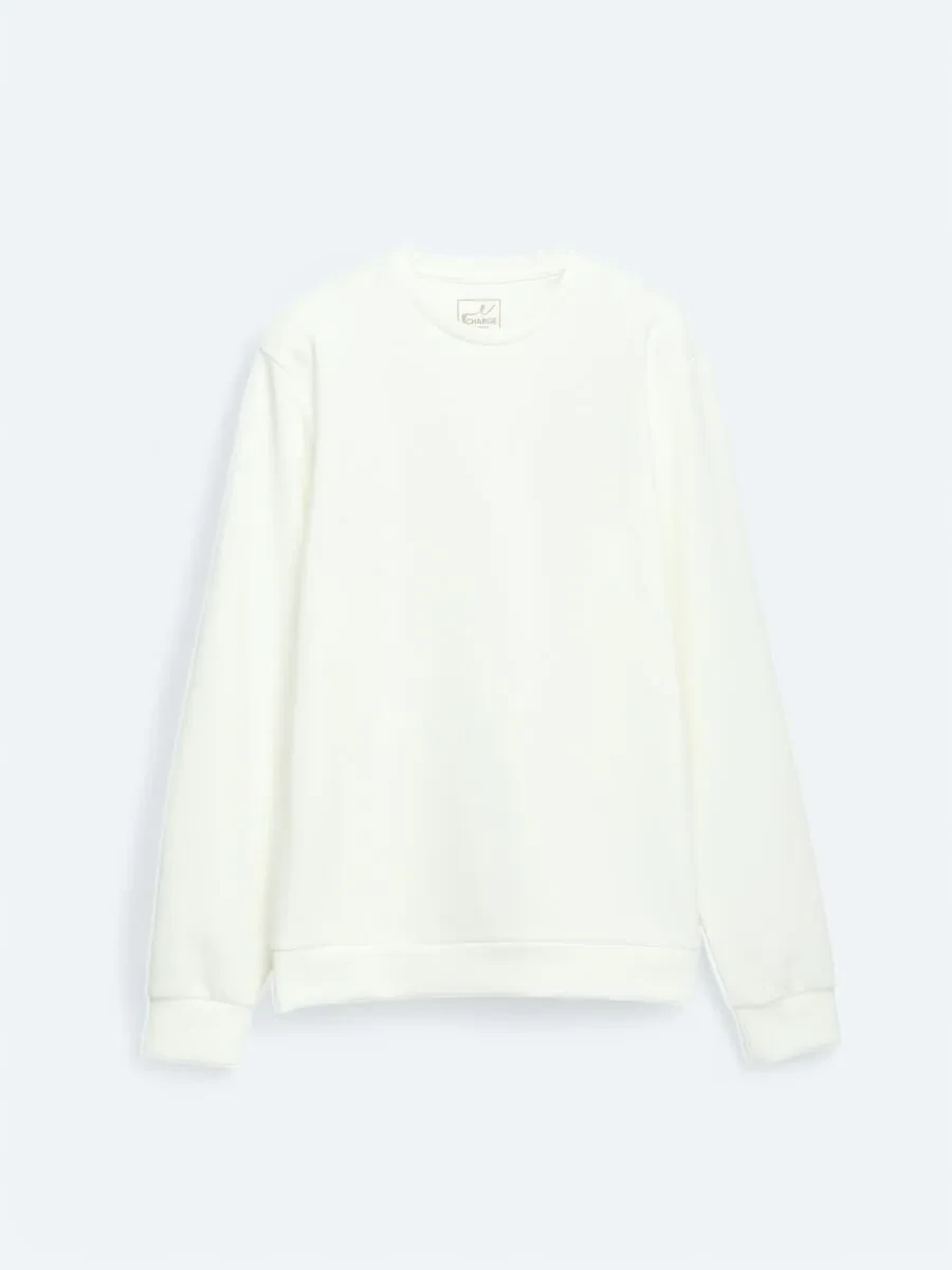 Ekru Bisiklet Yaka Sweatshırt - 6