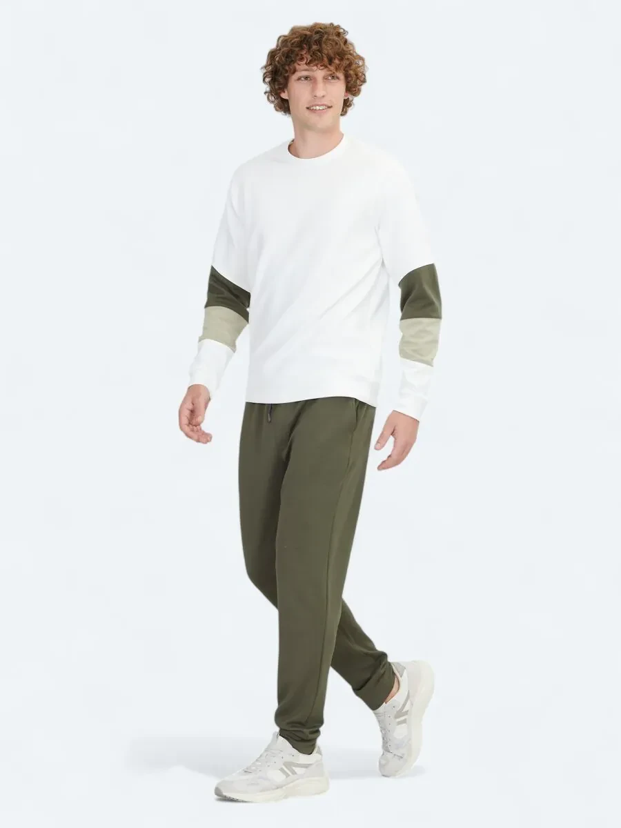 Ekru Bisiklet Yaka Sweatshırt - 3