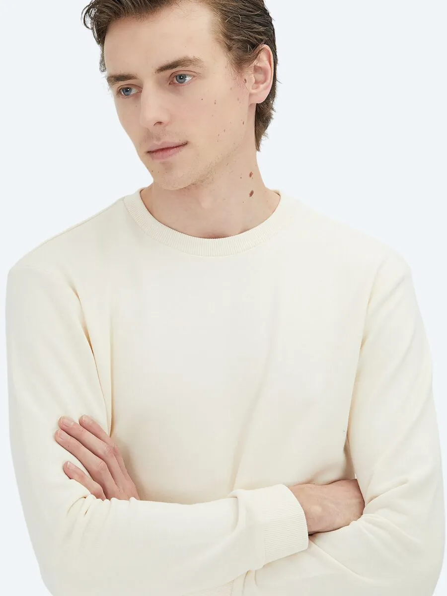 Ekru Bisiklet Yaka Sweatshırt - 3