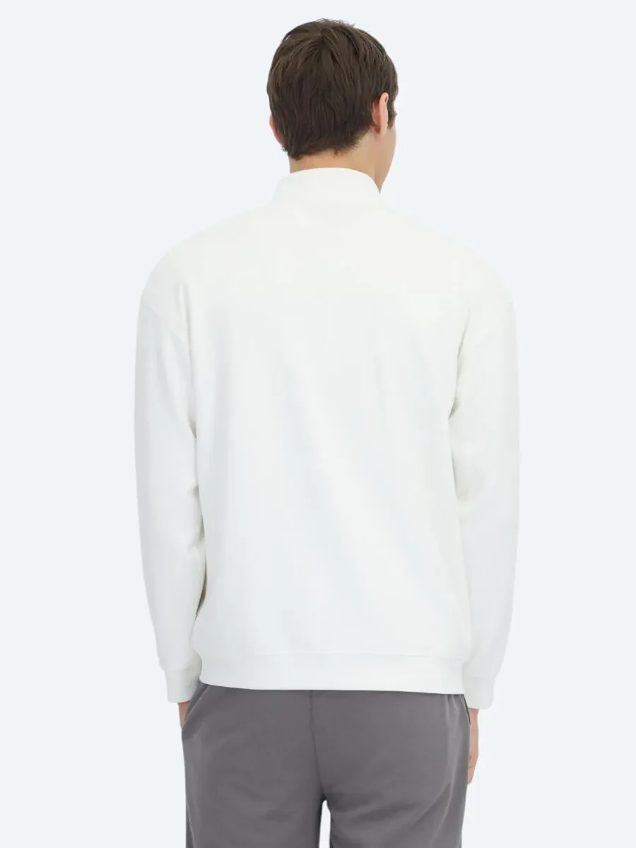 Ekru Dik Yaka Sweatshırt - 5