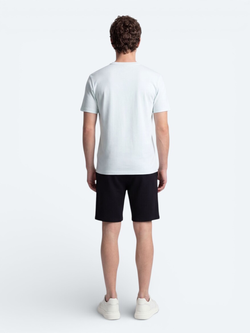 Ekru Düz T-Shirt - 4