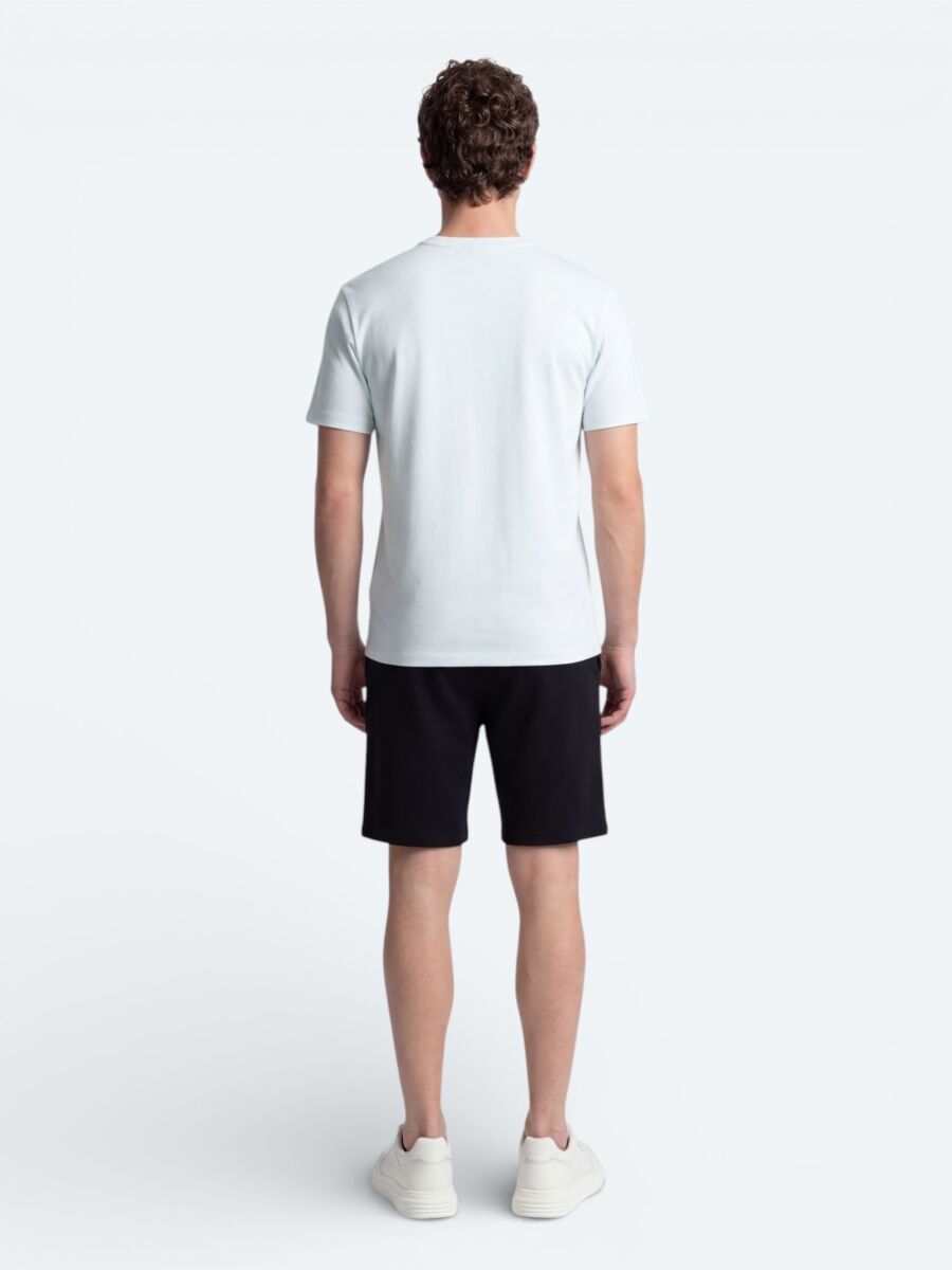 Ekru Düz T-Shirt - 4
