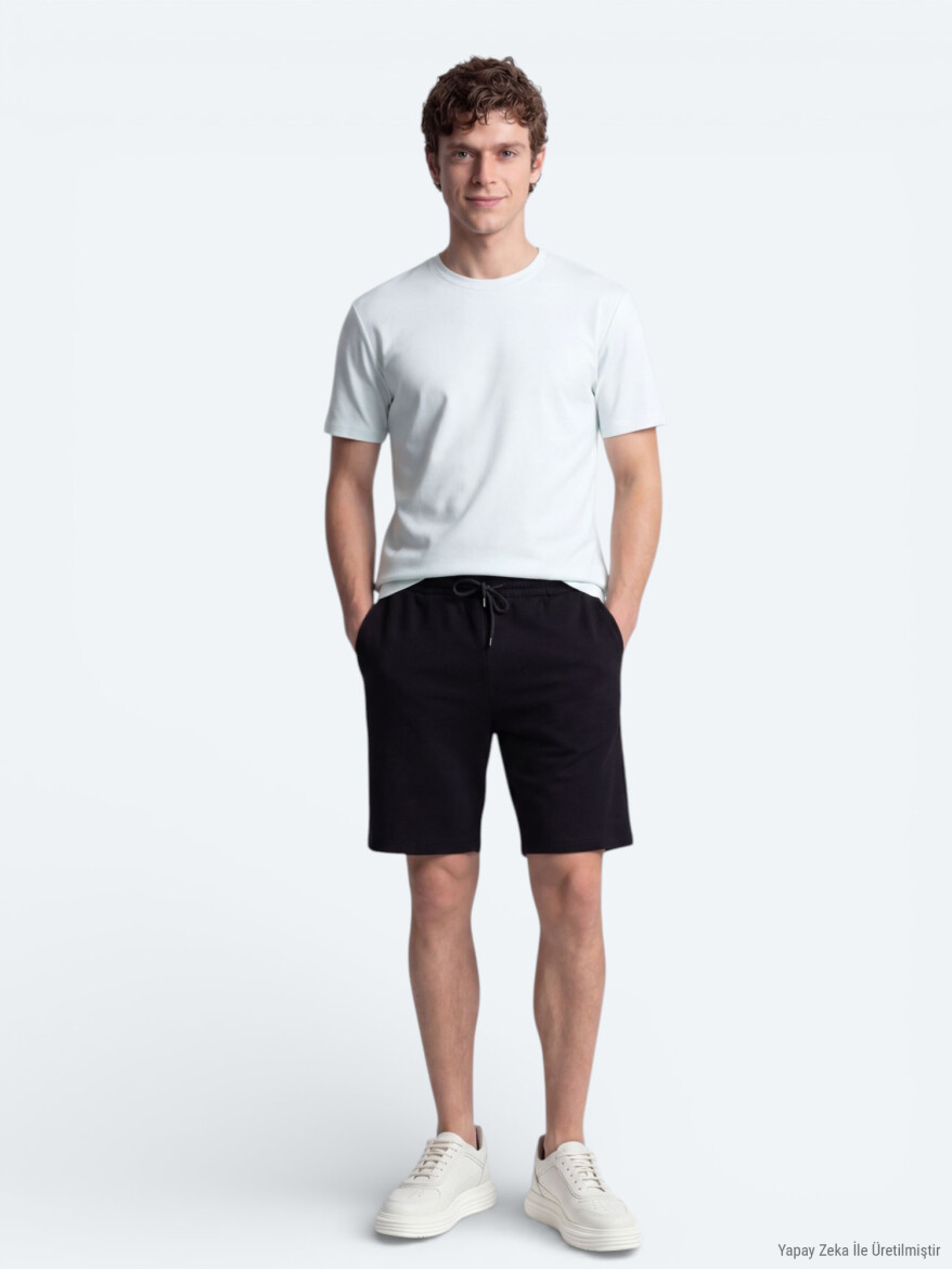 Ekru Düz T-Shirt - 3