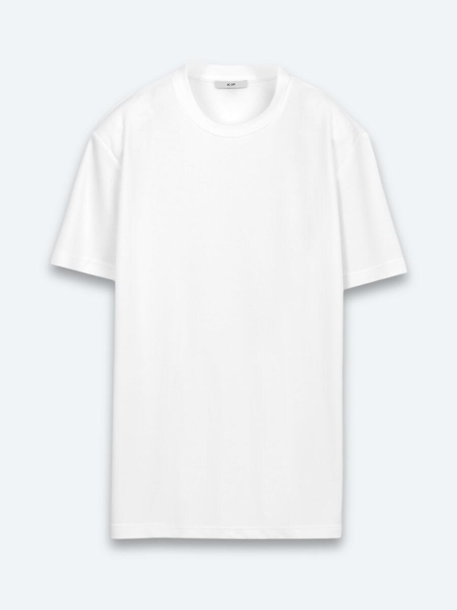 Ekru Düz T-Shirt - 6