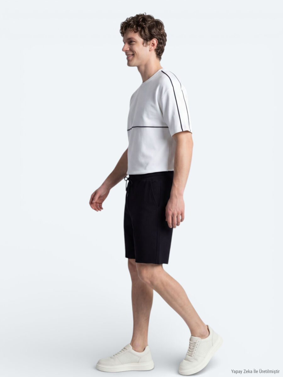 Ekru Düz T-Shirt - 2