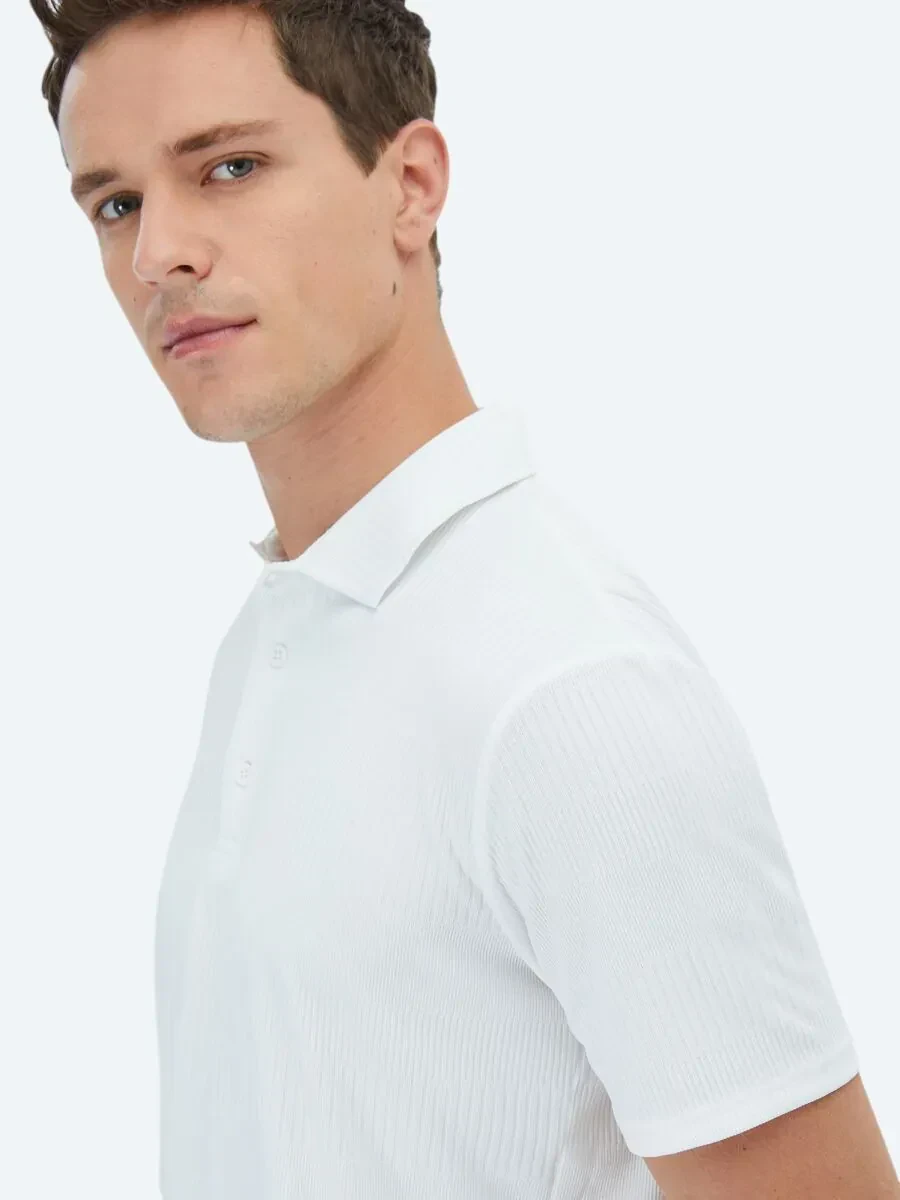 Ekru Polo Yaka T-Shirt - 4