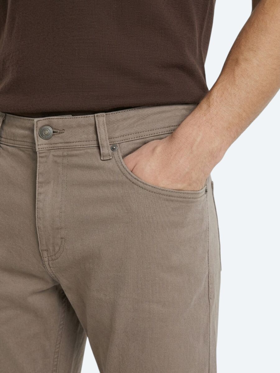 Fındık Düz Dokuma Slim Fit Casual Pamuk Karışımlı Pantolon - 3