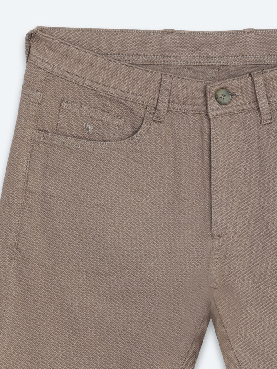Fındık Düz Dokuma Slim Fit Casual Pamuk Karışımlı Pantolon - 7