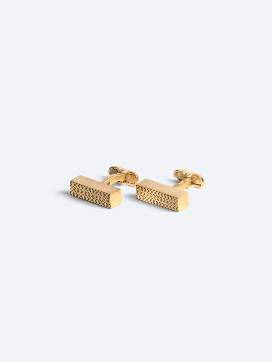 Gold Brass Cuff Link - 2