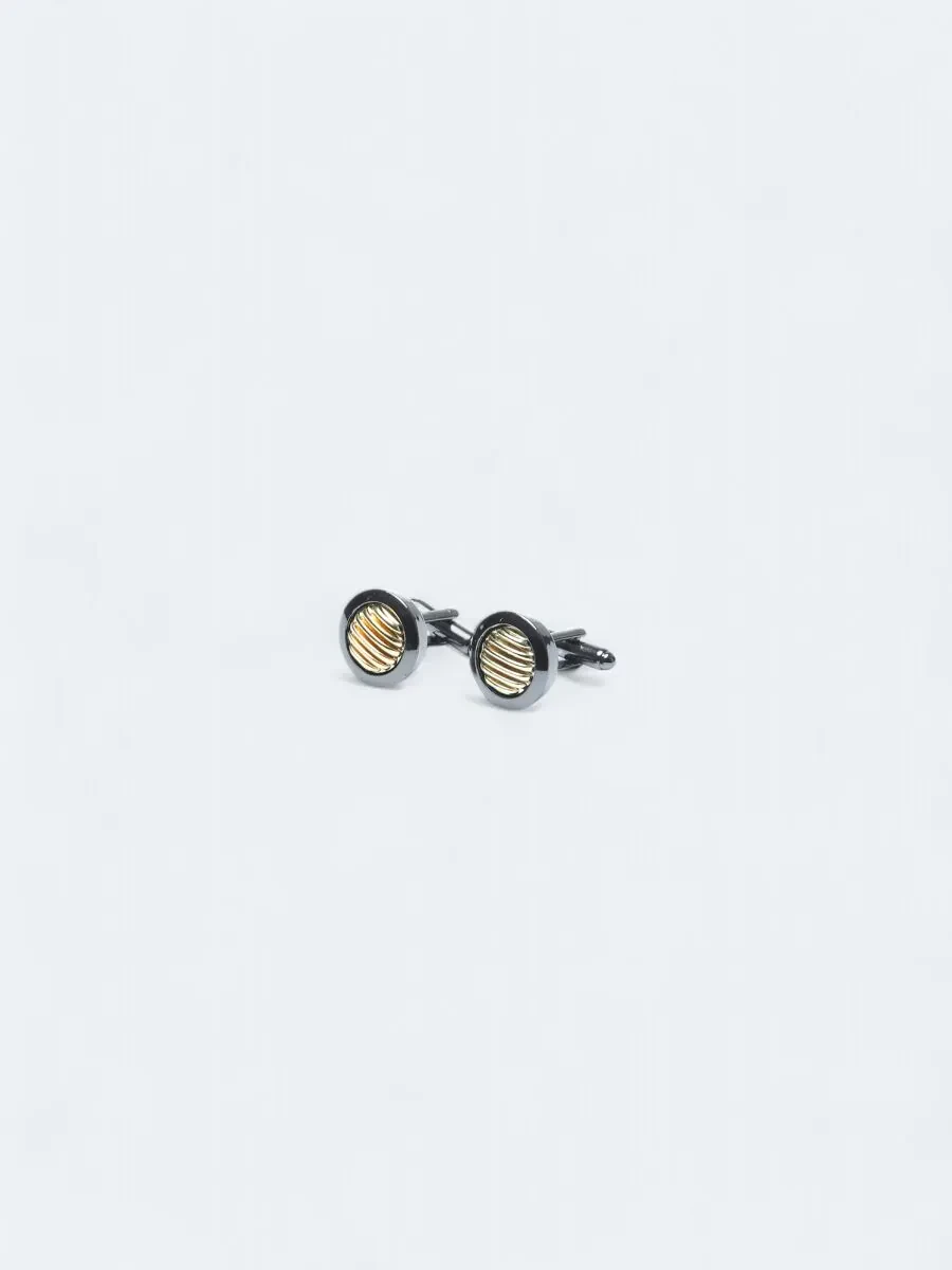 Gold Brass Cuff Link - 1