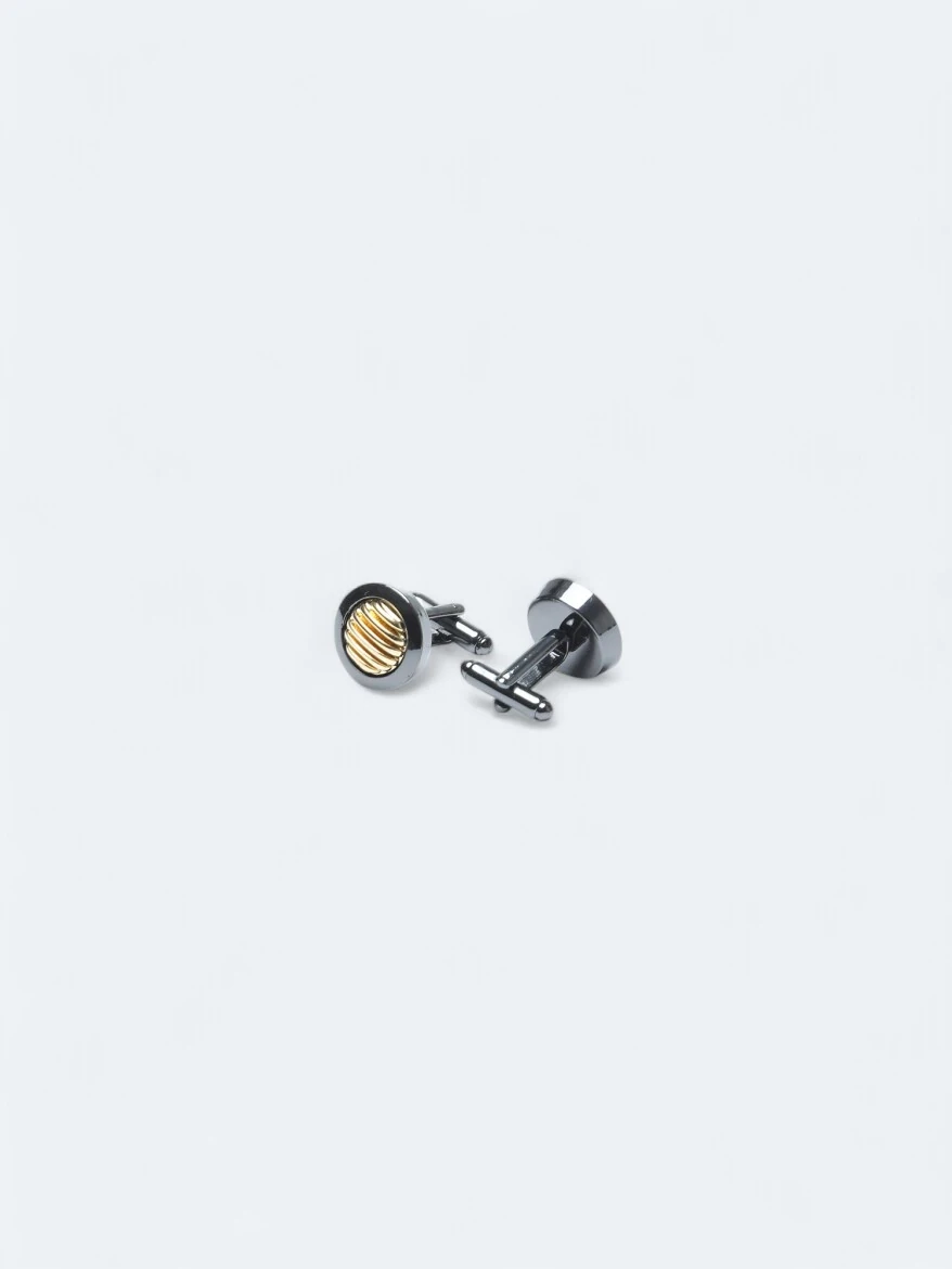 Gold Brass Cuff Link - 2
