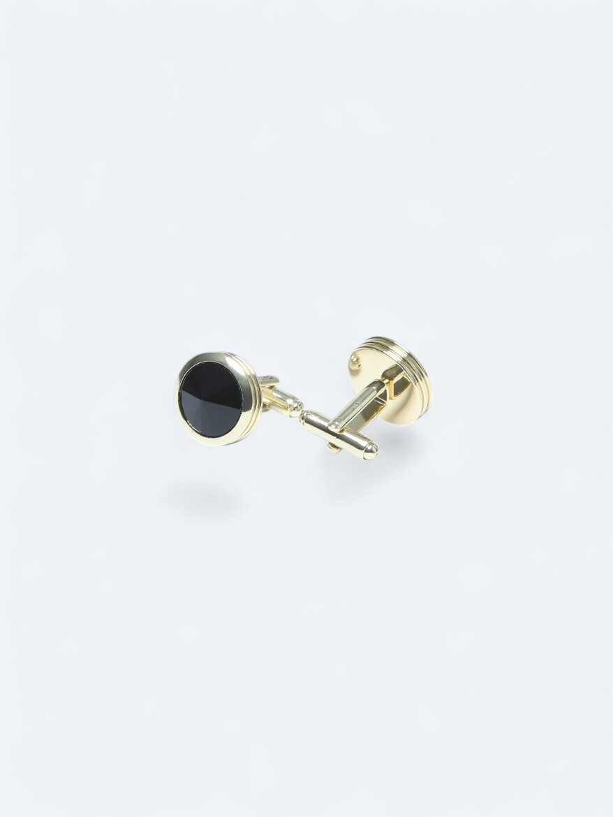 Gold Brass Cuff Link - KİP