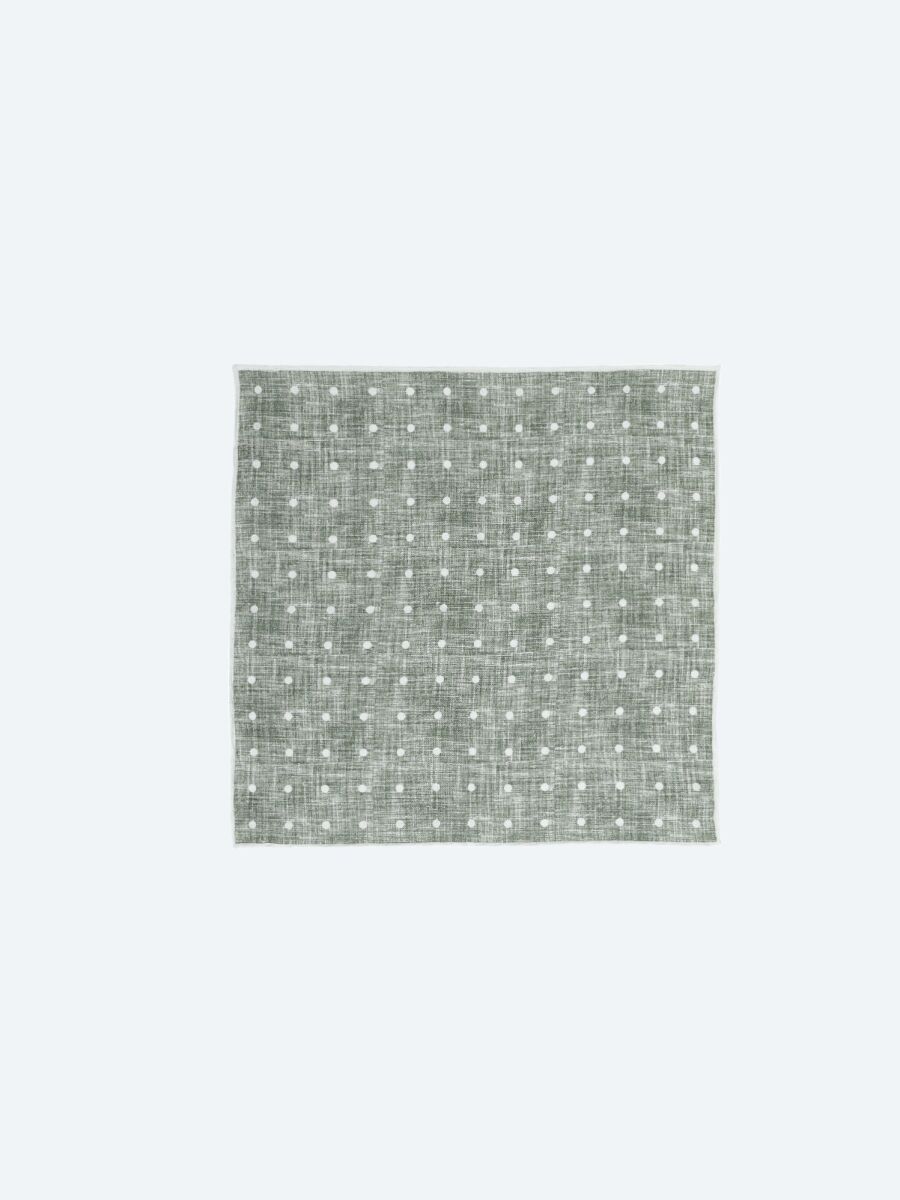 Green %100 Keten Handkerchief - 1