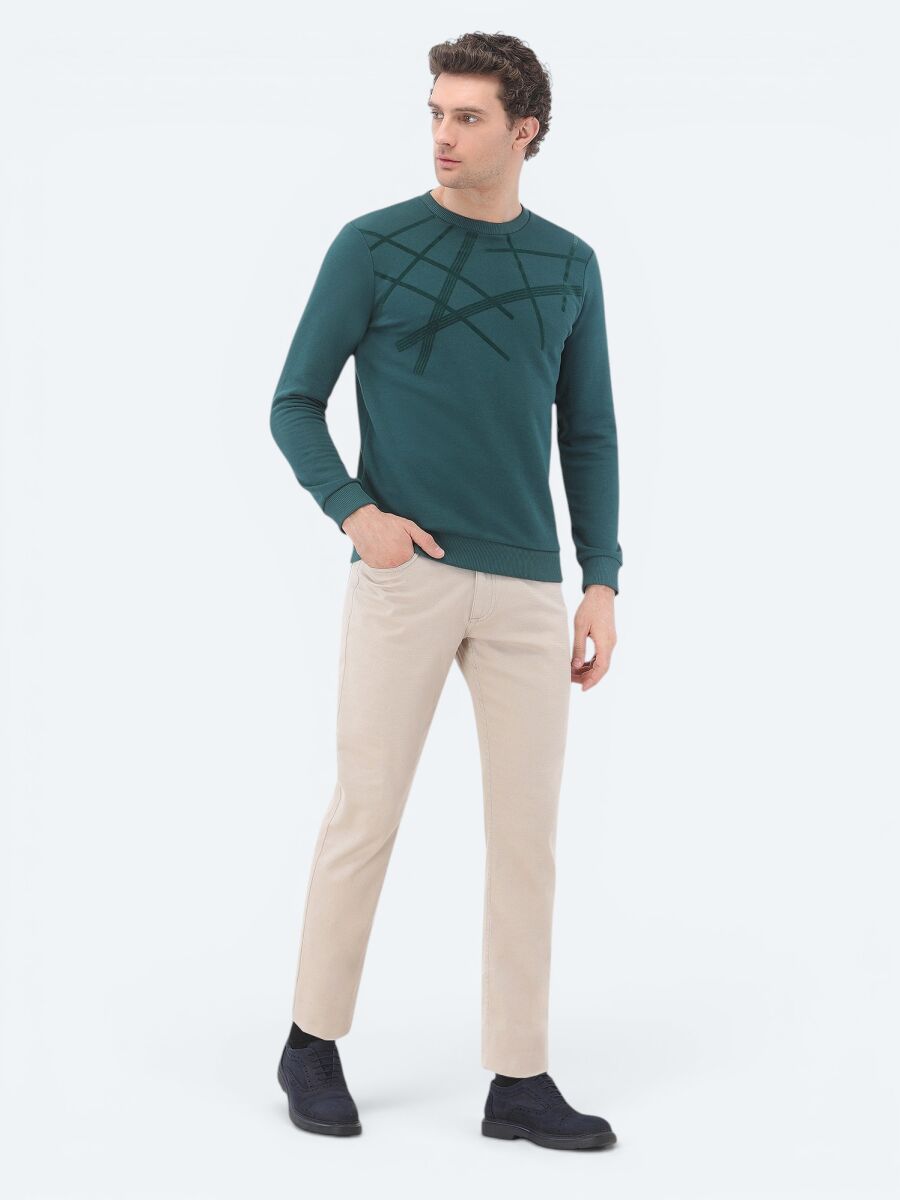 Green Crew Neck Sweatshirt - 2
