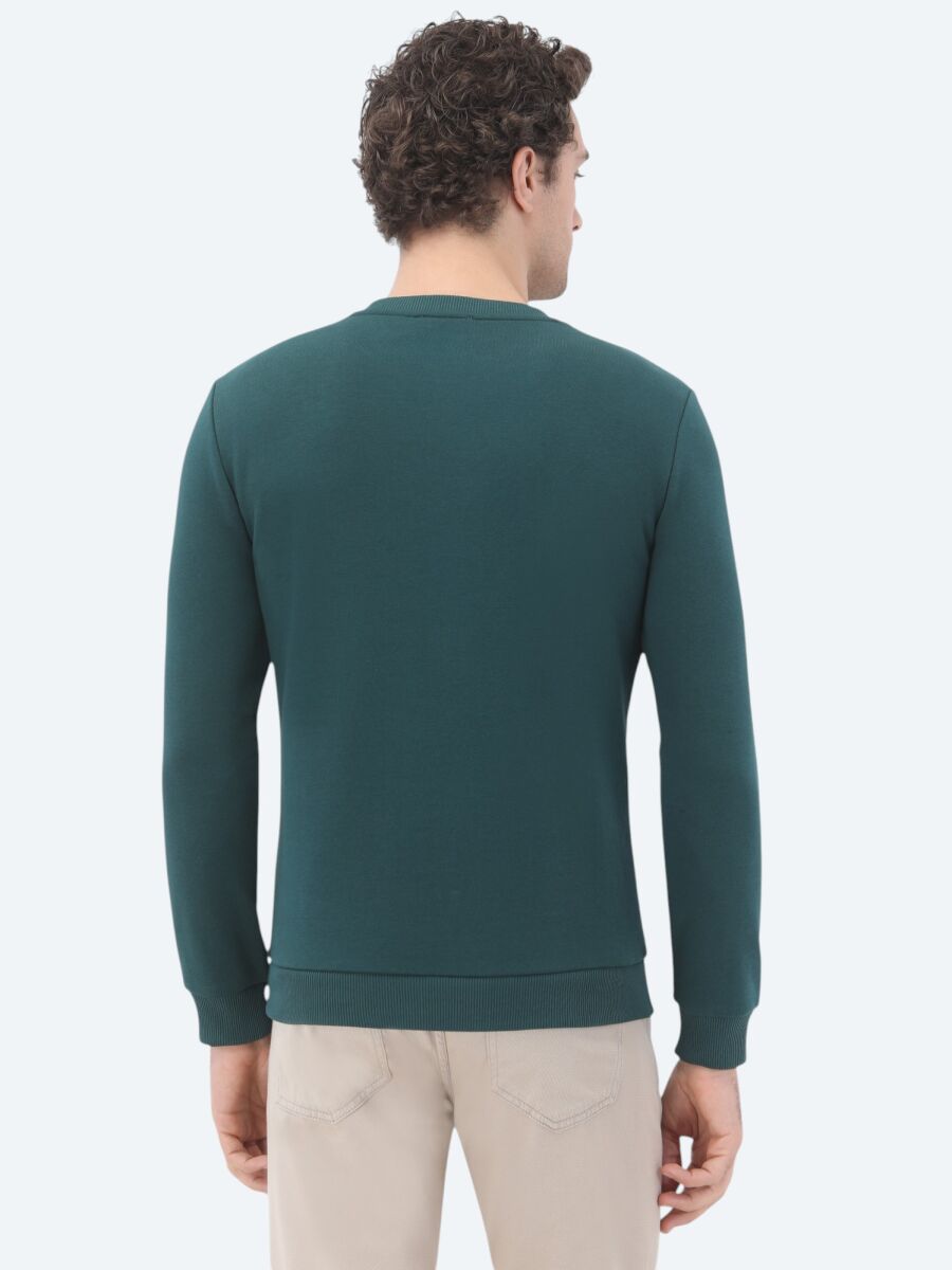 Green Crew Neck Sweatshirt - 5
