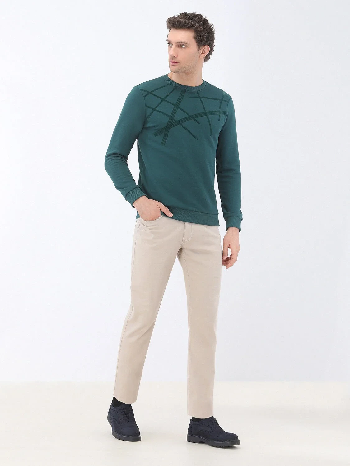 Green Crew Neck Sweatshirt - 2