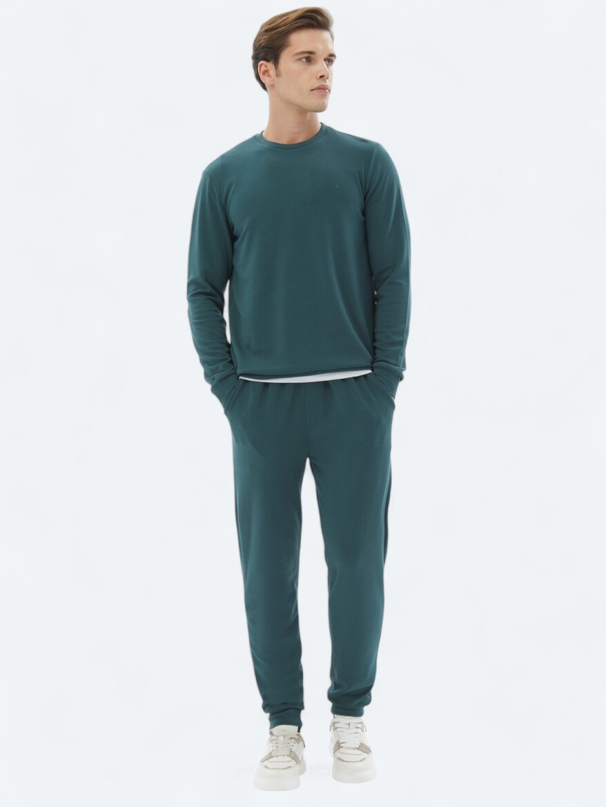 Green Crew Neck Sweatshirt - 2
