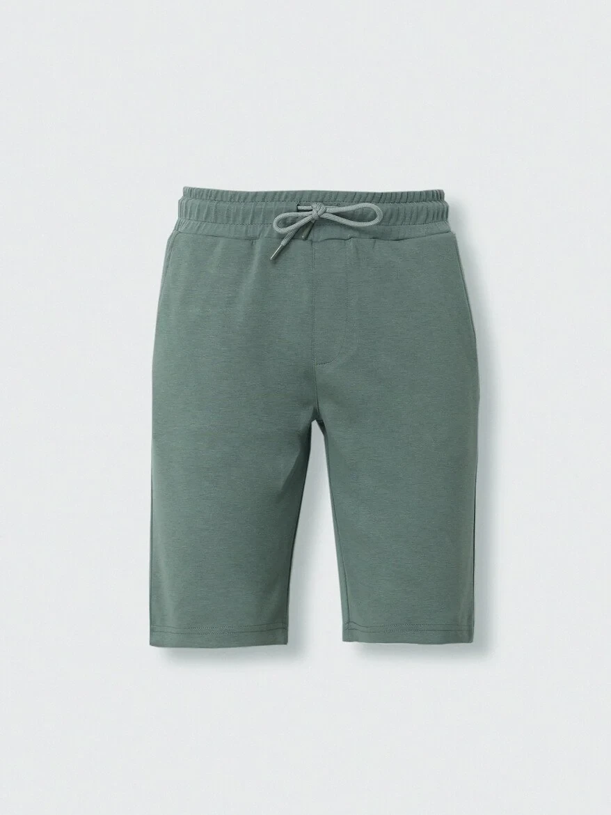 Green Knitting Jogging Fit Sport Bermuda - 5