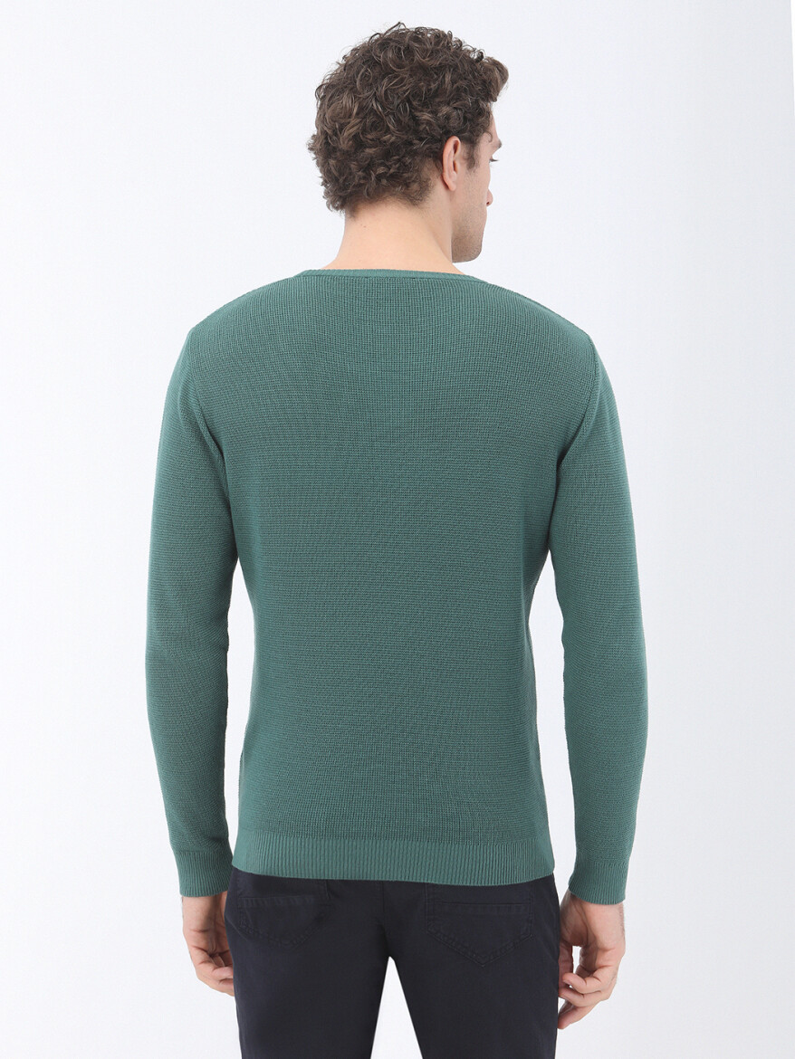 Green Knitwear Sweatshirt - 5
