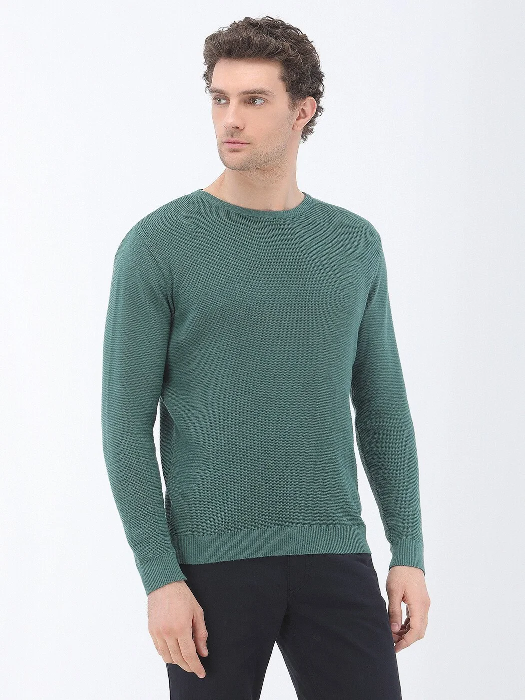 Green Knitwear Sweatshirt - 1