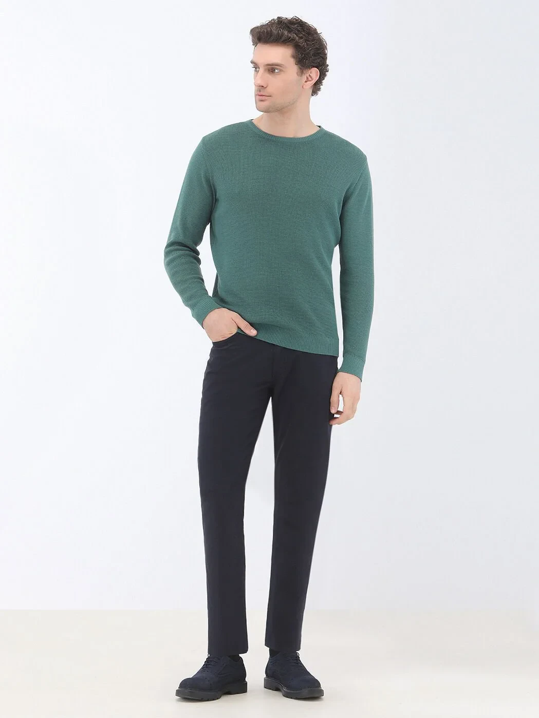 Green Knitwear Sweatshirt - 2