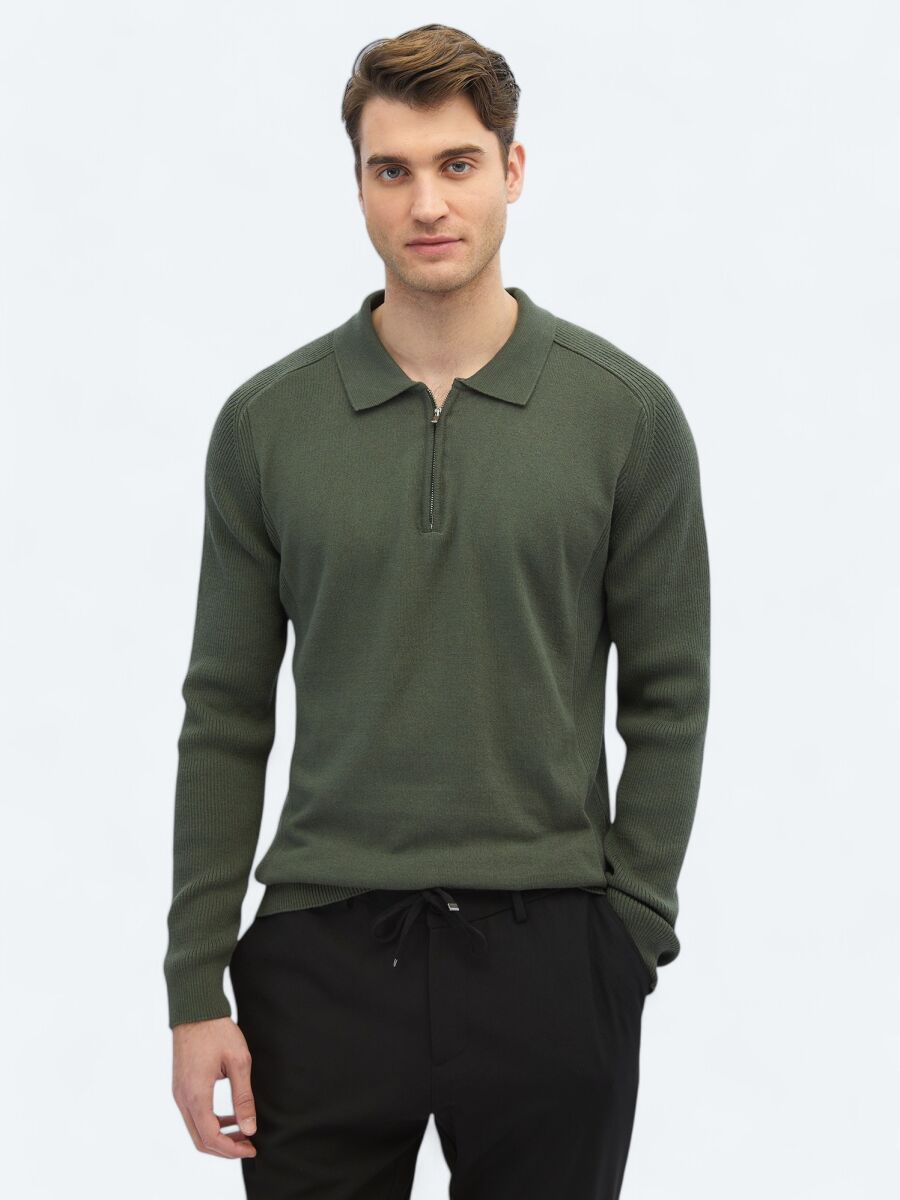 Green Knitwear Sweatshirt - 2
