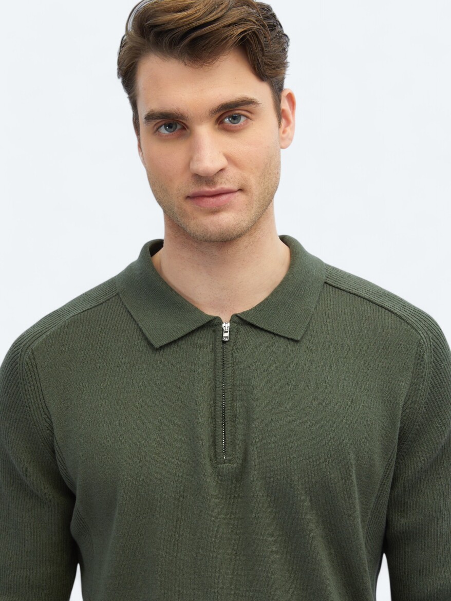 Green Knitwear Sweatshirt - 4