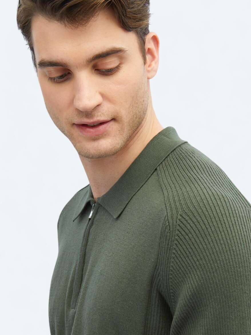 Green Knitwear Sweatshirt - 5