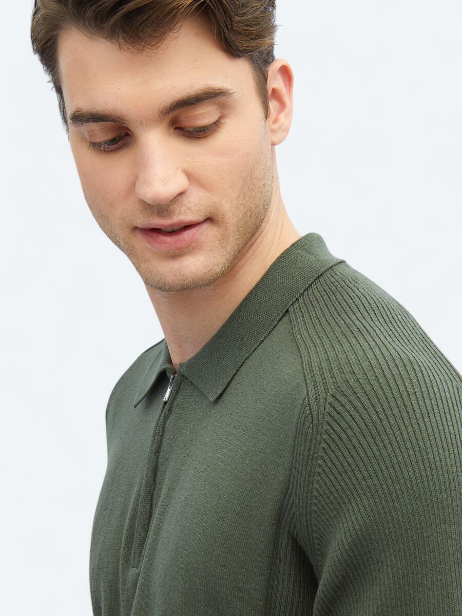 Green Knitwear Sweatshirt - 5