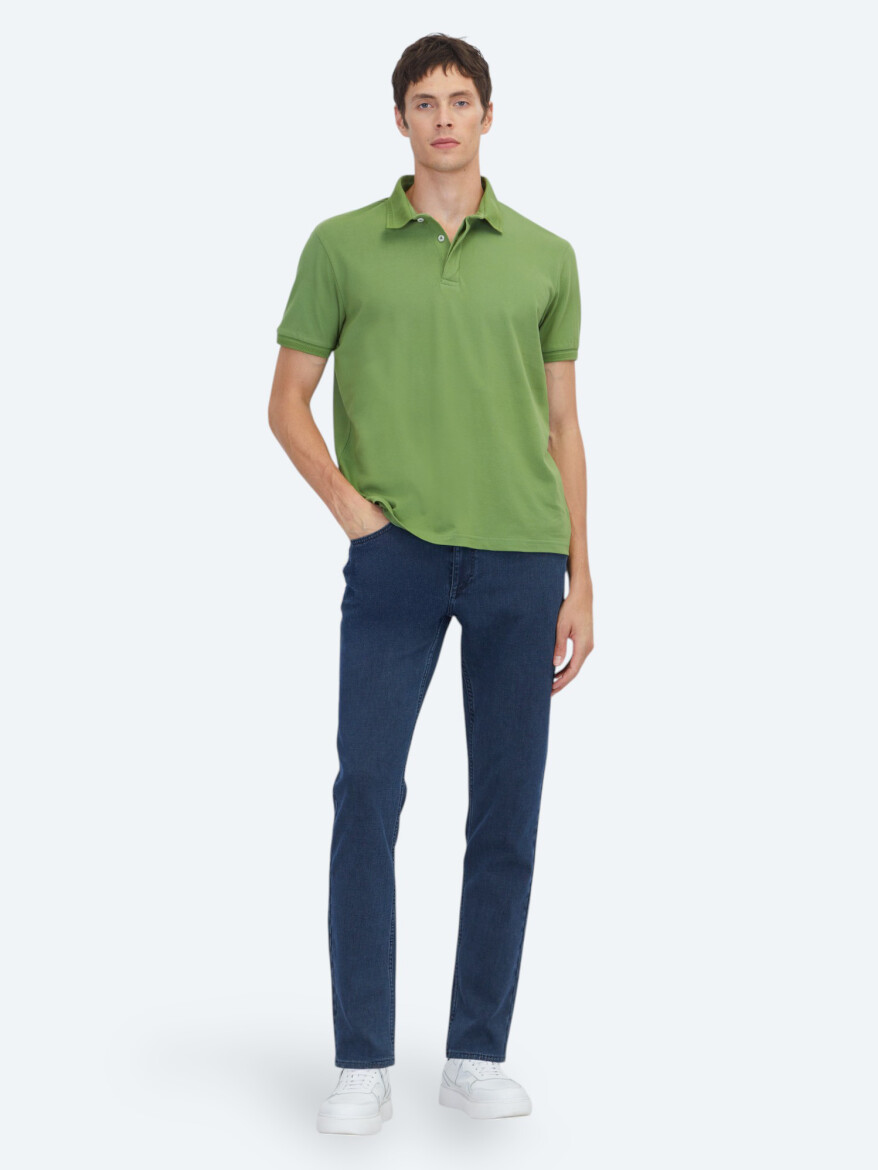 Green Plain 100% Cotton T-Shirt - KİP