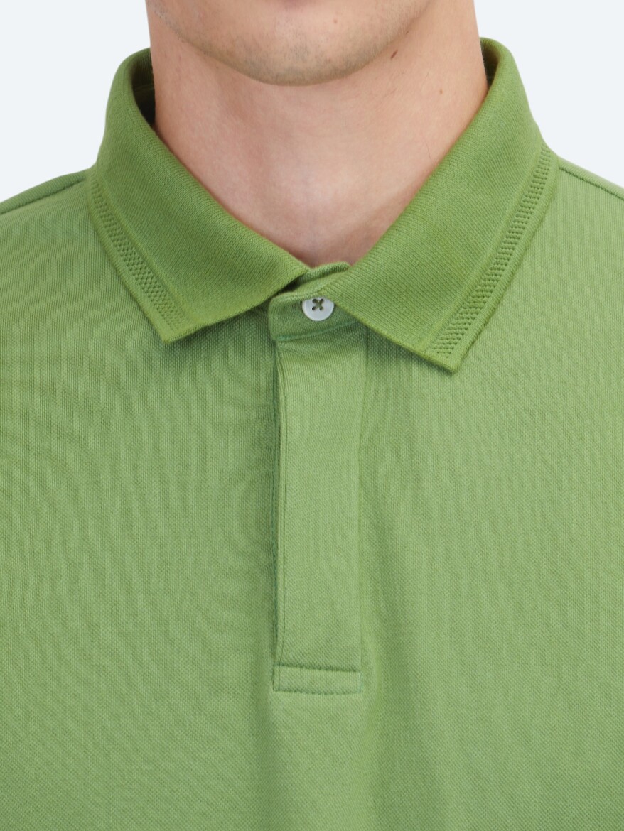 Green Plain 100% Cotton T-Shirt - 5