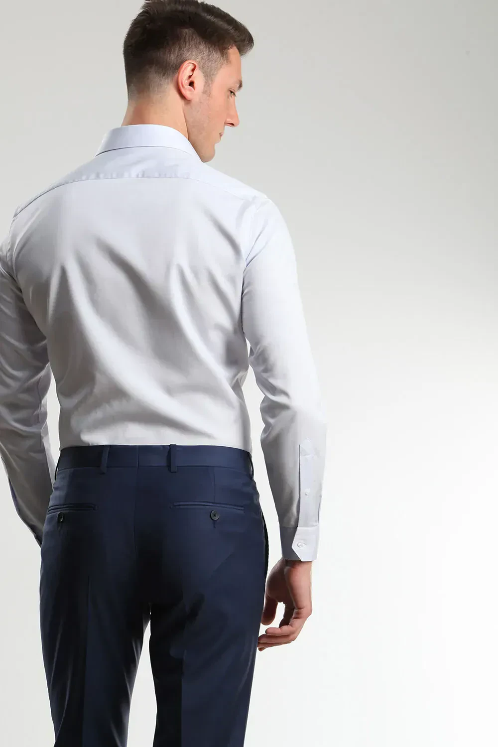 Grey 100% Cotton Shirt - 2
