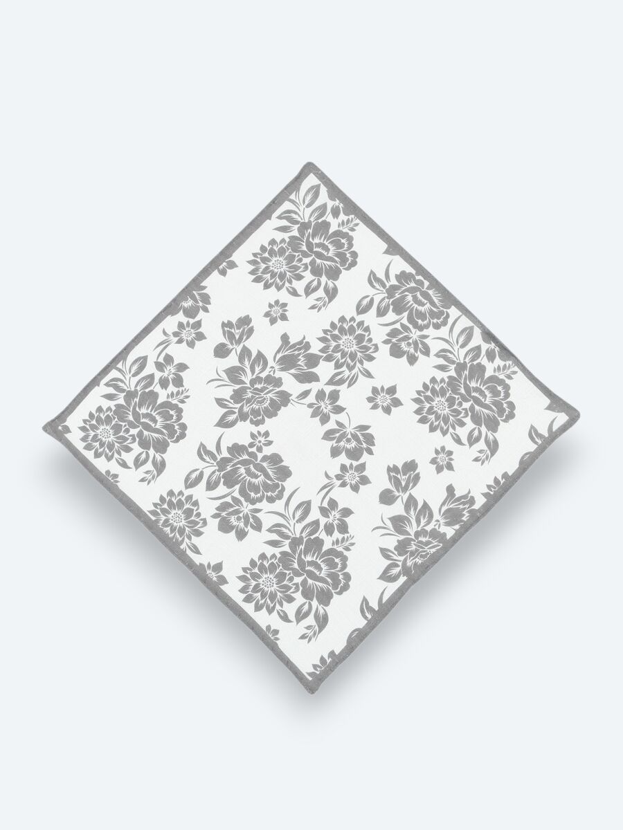 Grey %100 Keten Handkerchief - 1