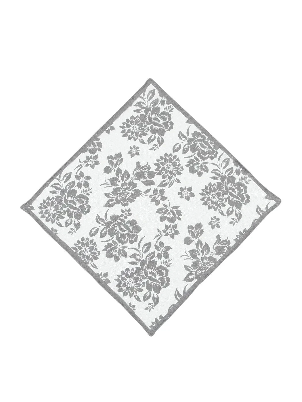 Grey %100 Keten Handkerchief 