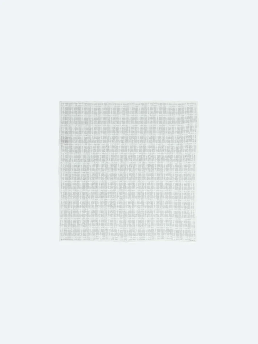 Grey %100 Keten Handkerchief 