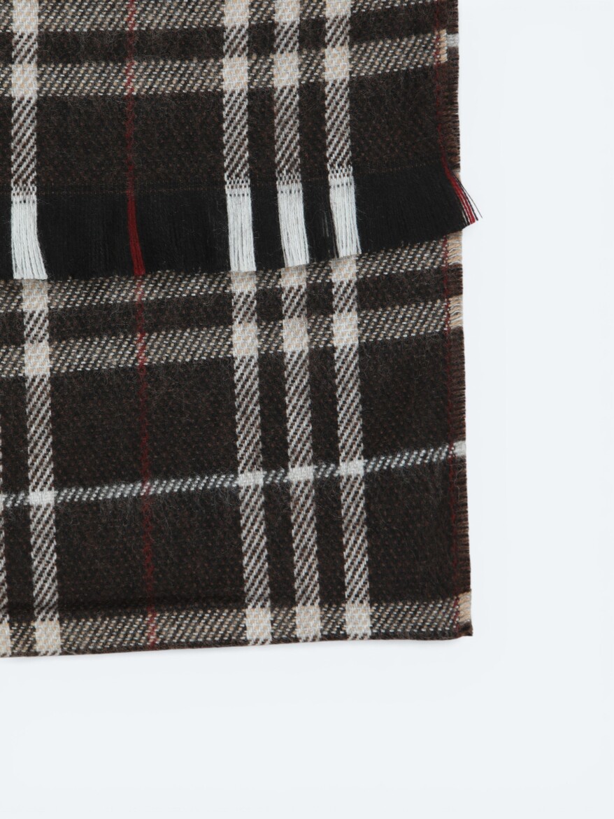 Grey %65 Akrilik ,%35 Yün Scarf - 2