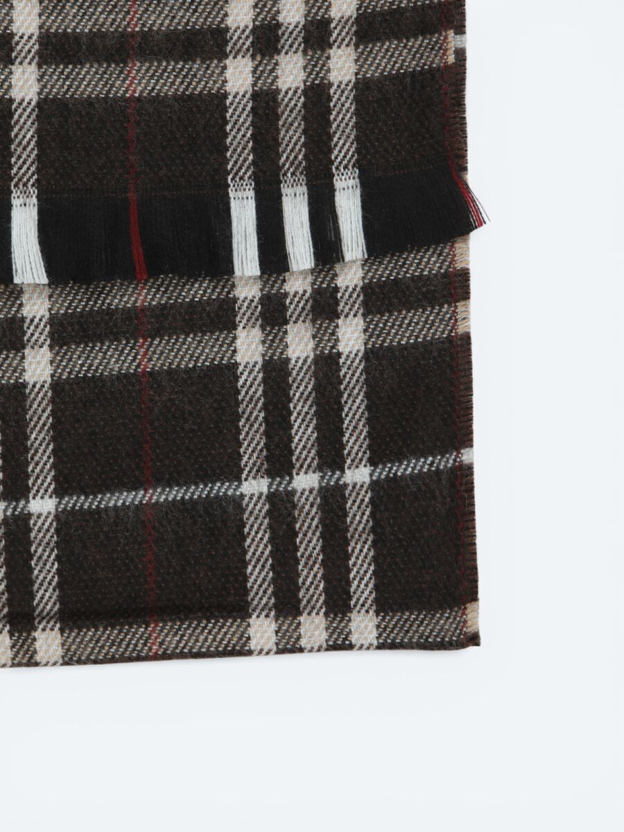 Grey %65 Akrilik ,%35 Yün Scarf - 2