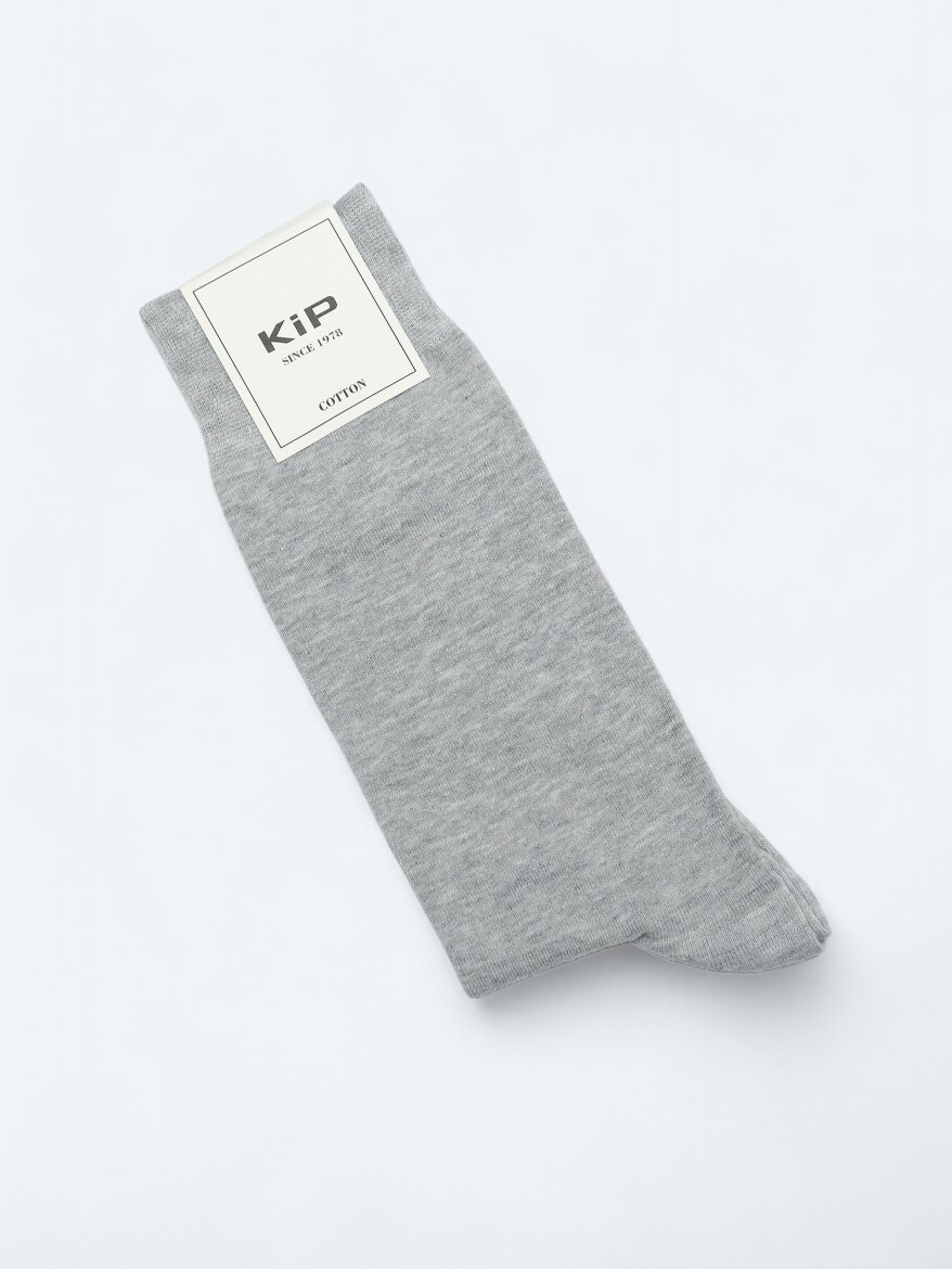 Grey %75 Pamuk ,%23 Polyamid ,%2 Elastan Socks - 1