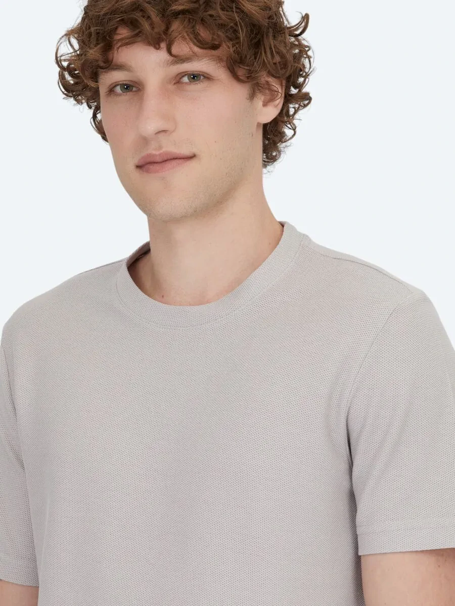 Grey Crew Neck 100% Cotton T-Shirt - 3