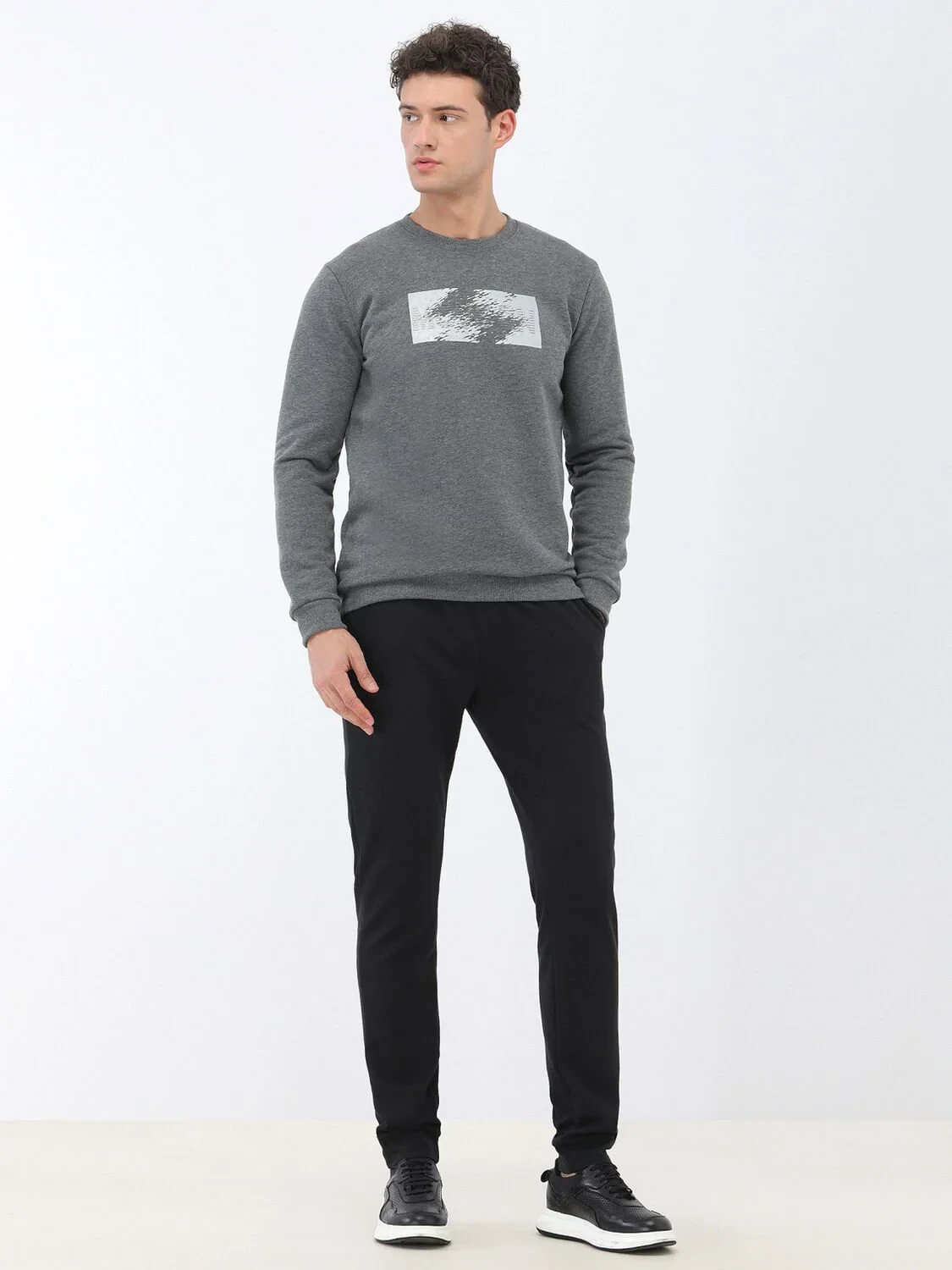 Grey Crew Neck Sweatshirt - 2