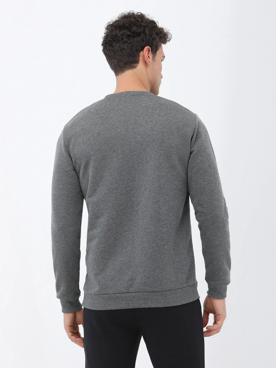 Grey Crew Neck Sweatshirt - 5